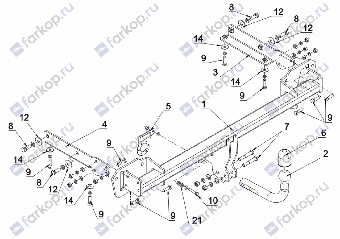 Фаркоп Auto-Hak для Opel Astra 2015-2021 купите в Саранске. | Арт. E 61